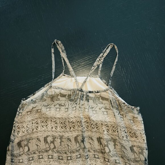 Womens Soft Flowy Sleeveless Halter Maxi Dress Multi Print Sz. S Boho Beach - Picture 9 of 13